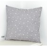 Coussin gris étoiles blanches pour chambre d'enfant