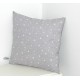 Coussin gris étoiles blanches pour chambre d'enfant