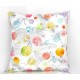 Coussin "The dream of butterflies " couleur blanc, bleu orangé