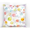 Coussin "The dream of butterflies " couleur blanc, bleu orangé