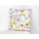 Coussin "The dream of butterflies " couleur blanc, bleu orangé