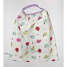 Serviette élastiquée de table "Coccinelles multicolores"