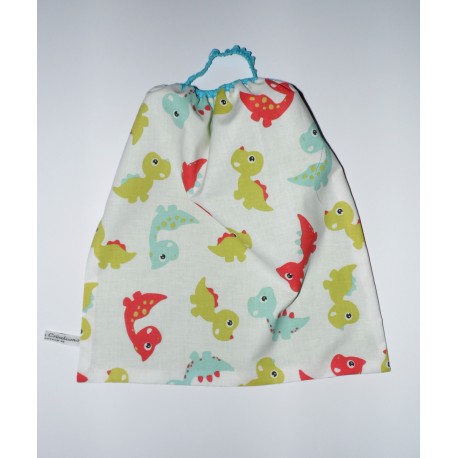 Serviette élastiquée " bébés dinosaures" pour enfant