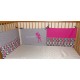 Tour de lit rose pour bébé personnalisé d'une fée