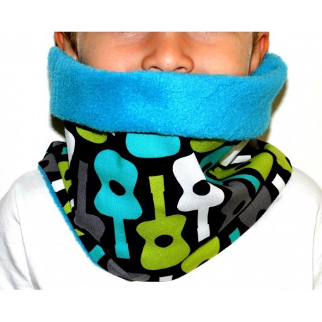 Snood polaire " Guitares multicolores" pour enfant