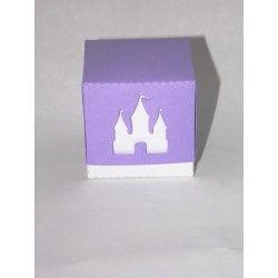 Boîte dragée carrée thème "Princesse" pour baptême