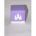 Boîte dragée carrée thème "Princesse" pour baptême