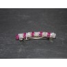 Barrette cheveux mariée perles Swarovski moonlight & fuchsia